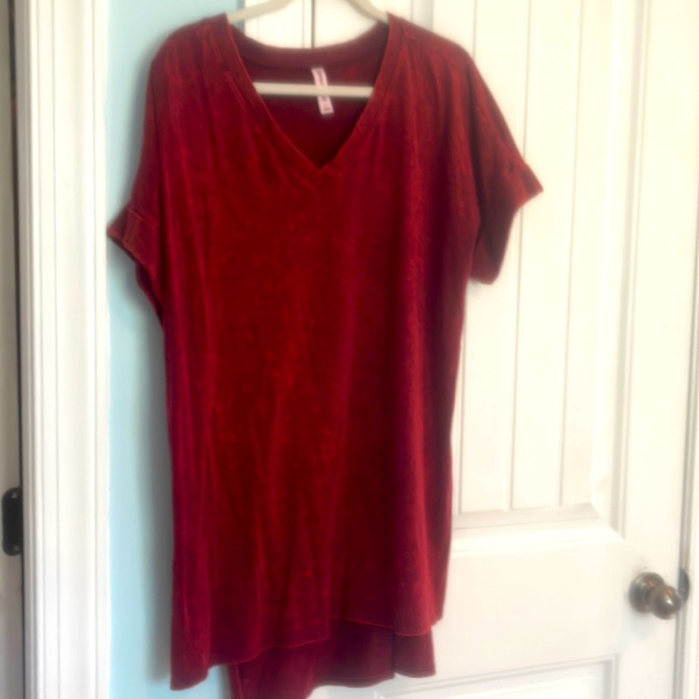Maroon top